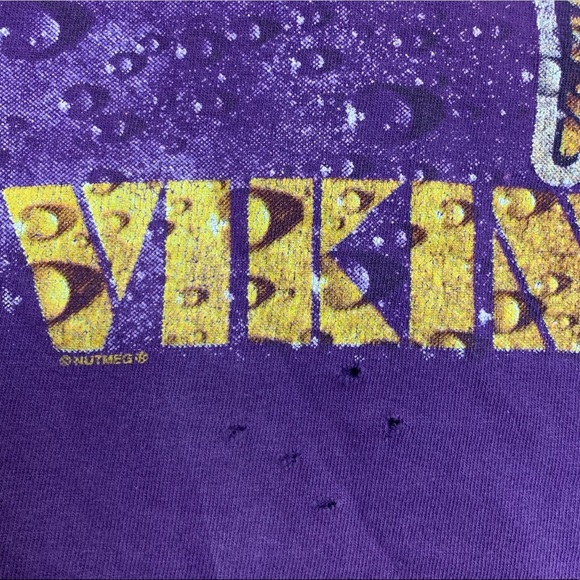 Minnesota Vikings T-Shirt 1998 NFL Heavy Patina Lee Sport Mens Medium MN Vintage - Picture 13 of 13